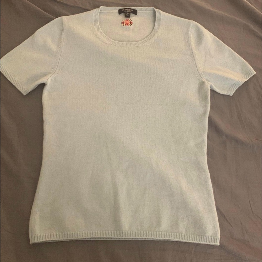 Burberry Light Blue Cashmere Sweater